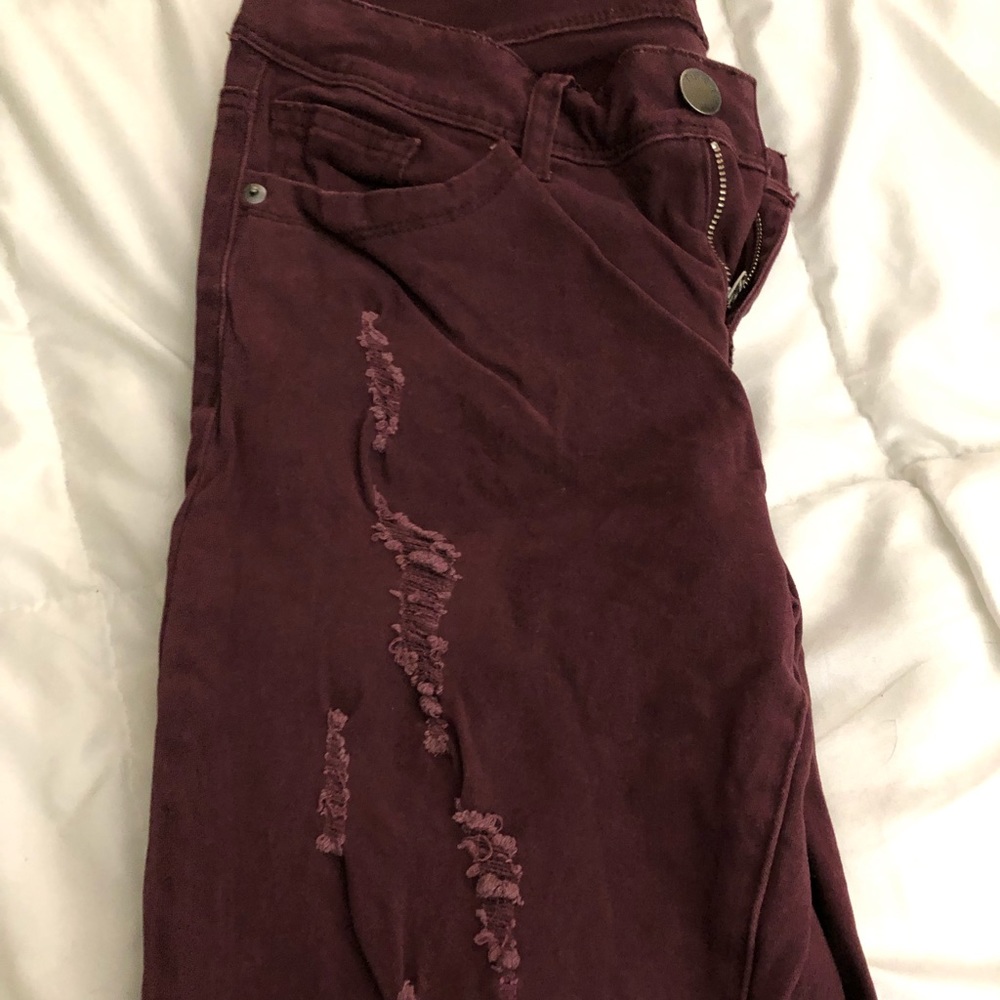 Burgundy jeans rue21